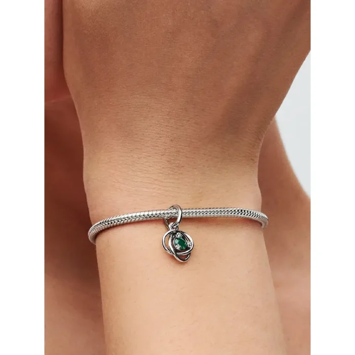 May Eternity Circle Dangle Charm Bracelet Set - Image 6