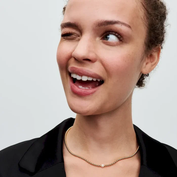 Treated Freshwater Cultured Pearl & Beads Collier Necklace - Image 3