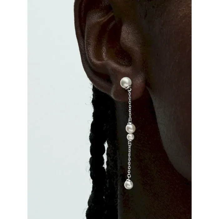 Treated Freshwater Cultured Pearl Drop Earrings - Image 2
