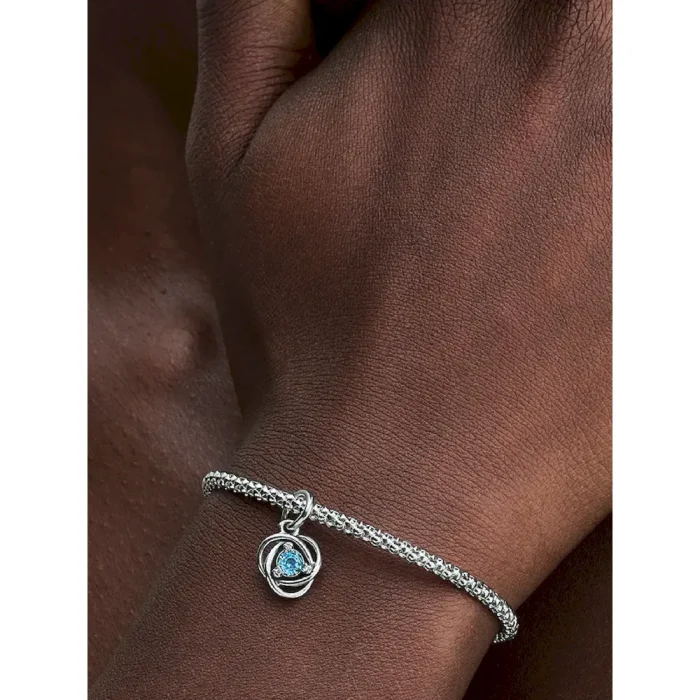 March Eternity Circle Dangle Charm Bracelet Set - Image 6