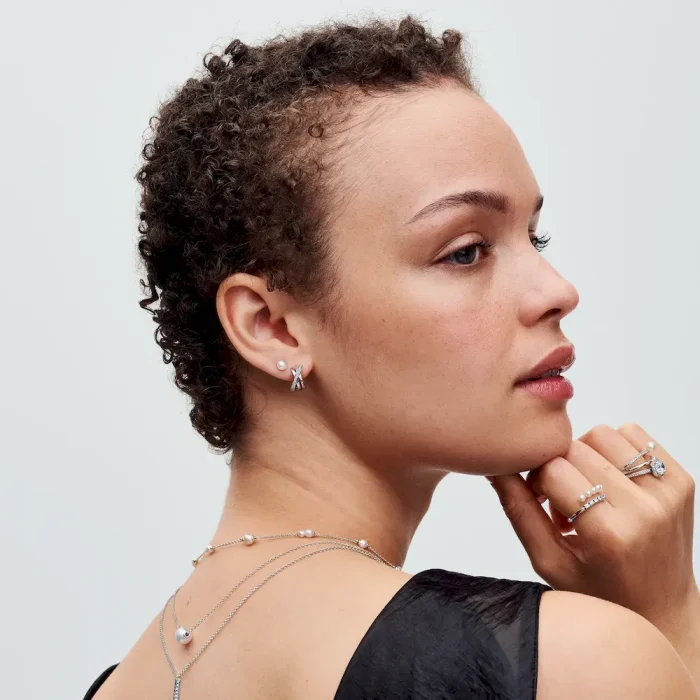 Treated Freshwater Cultured Pearl 4.5mm Stud Earrings - Image 4