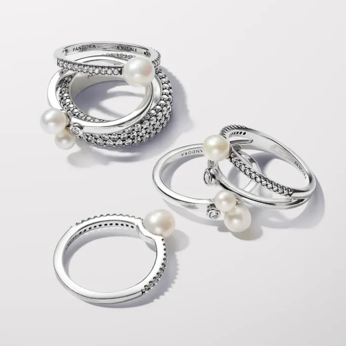 Duo Treated Freshwater Cultured Pearls Ring - Image 5