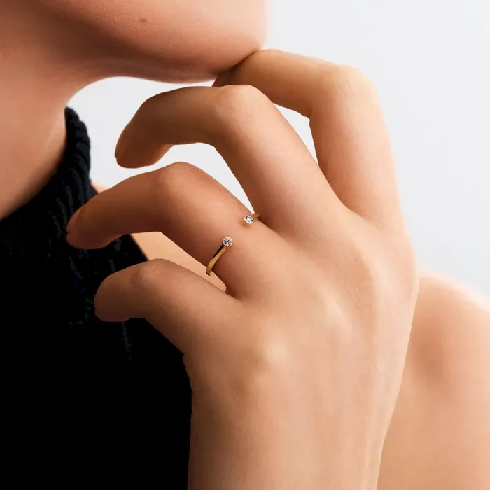 Pandora Era Bezel Lab-Grown Diamond Open Ring - Image 3