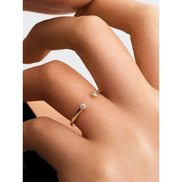 Pandora Era Bezel Lab-Grown Diamond Open Ring - Image 2