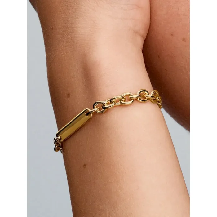 Engravable Bar Link Bracelet - Image 2