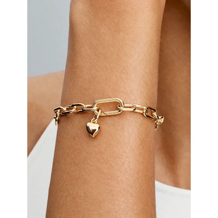 Golden Barbed Wire Heart Bracelet Set - Image 15