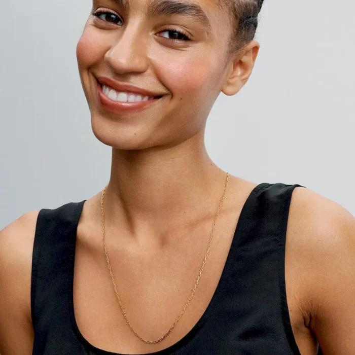 Elongated Link Chain Necklace - Image 3