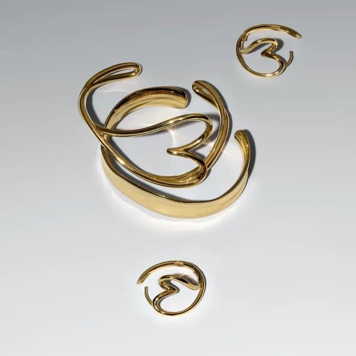 Organically Shaped Heart Hoop Earrings - Image 6