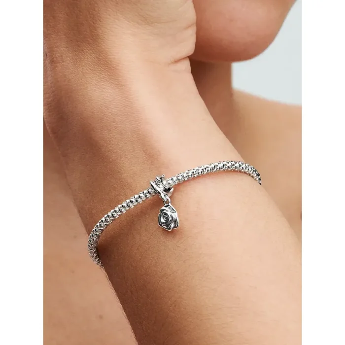 Rose in Bloom Dangle Charm - Image 2