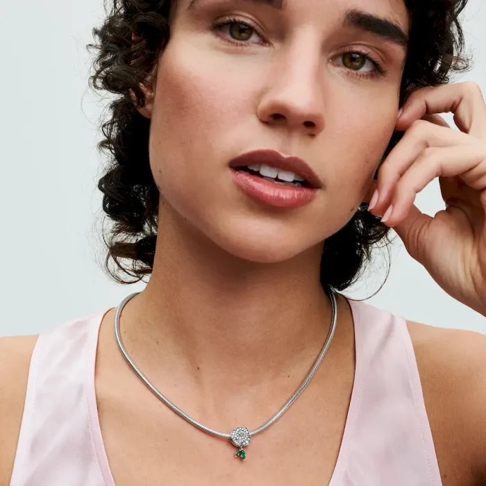 Sparkling Rose in Bloom Charm - Image 3