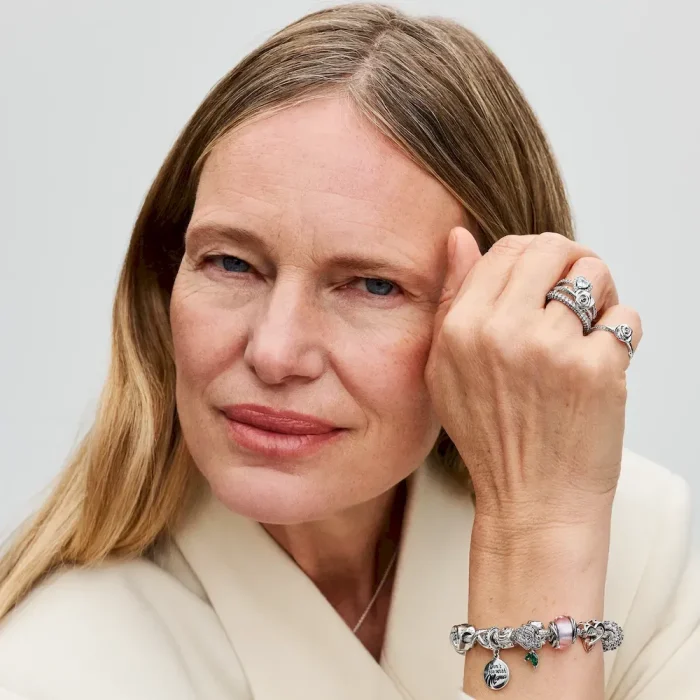 Pandora Moments Rose in Bloom Clasp Snake Chain Bracelet - Image 3