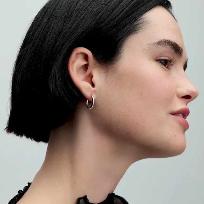 Pandora Moments 18 mm Charm Hoop Earrings - Image 3