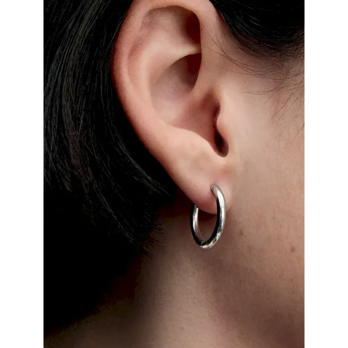 Pandora Moments 18 mm Charm Hoop Earrings - Image 2