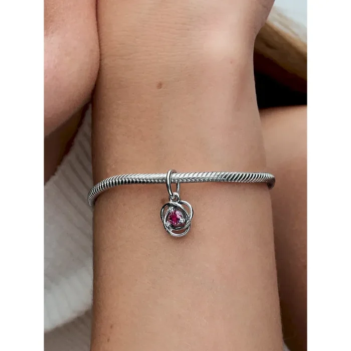 October Eternity Circle Dangle Charm Bracelet Set - Image 6