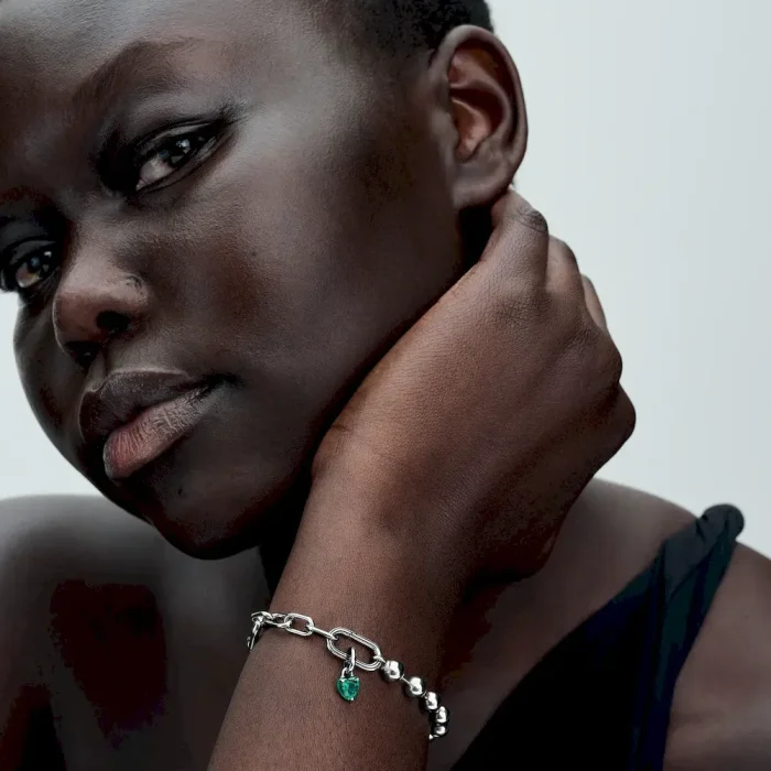 Pandora ME Green Chakra Heart Mini Dangle Charm - Image 3