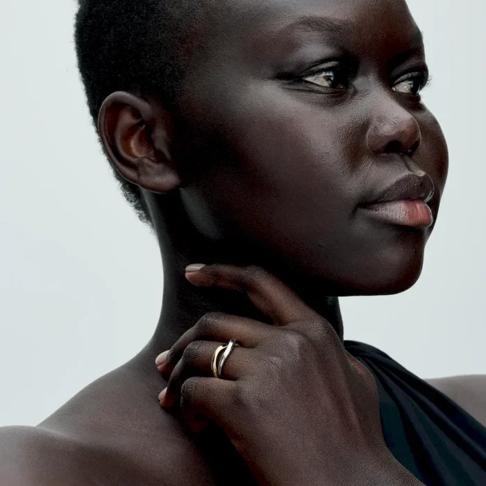 Two-tone Entwined Bands Ring - Image 3