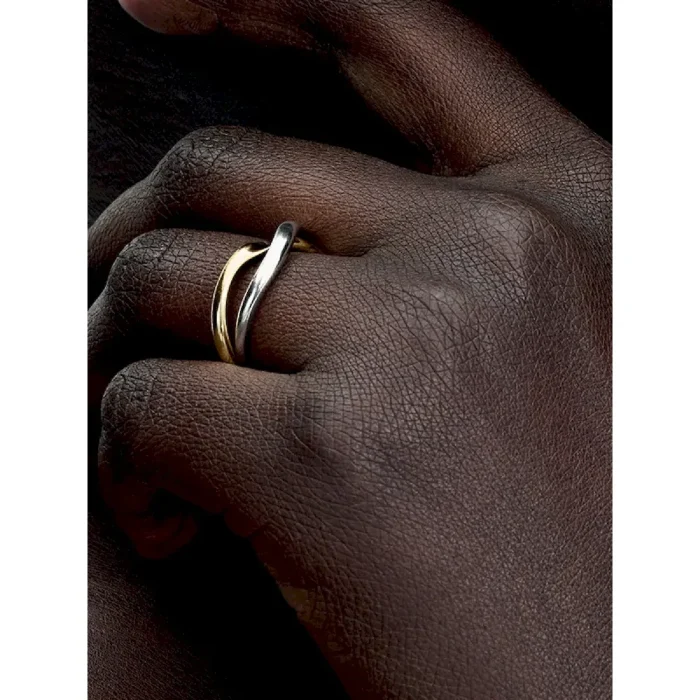Two-tone Entwined Bands Ring - Image 2