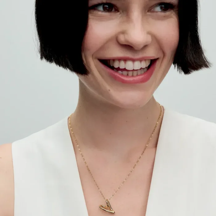 Organically Shaped Heart Pendant Necklace - Image 3