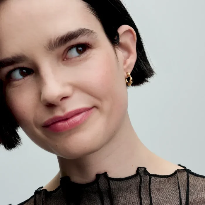 Organically Shaped Open Hoop Earrings - Image 3