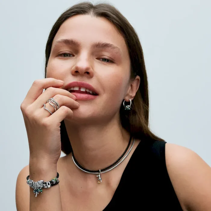 Pandora Moments Brown Braided Double Leather Bracelet - Image 6