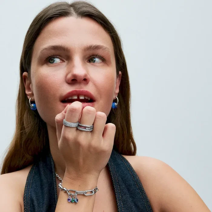 Pandora ME Purple Chakra Heart Mini Dangle Charm - Image 2