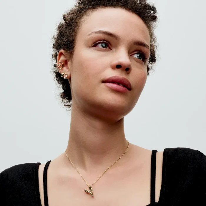 Organically Shaped Heart Pendant Necklace - Image 4