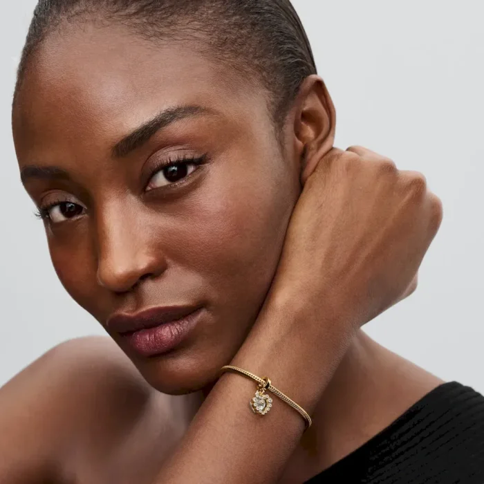 Sparkling Heart Double Dangle Charm - Image 4