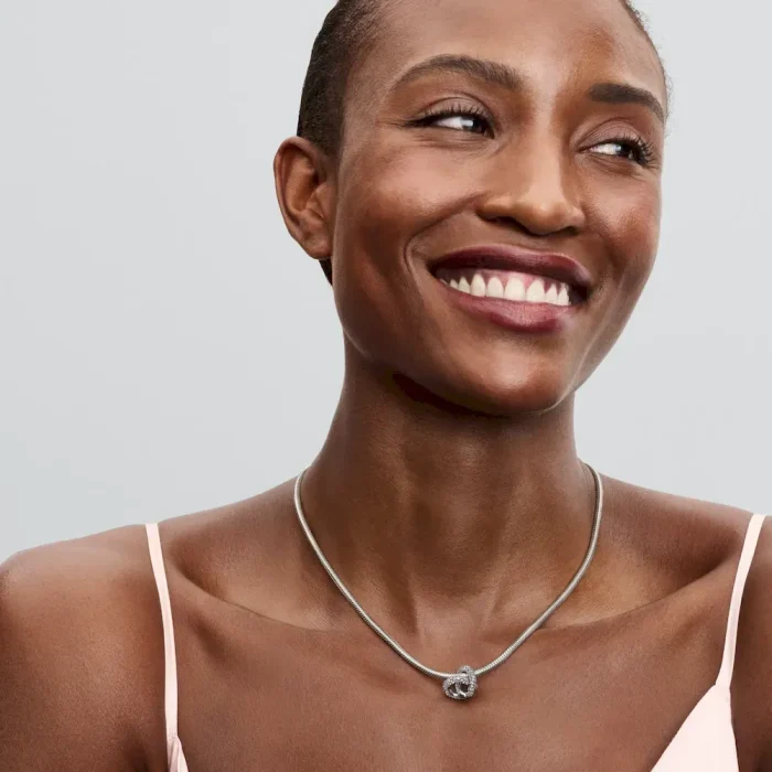 Pavé Infinity Knot Heart Charm - Image 3