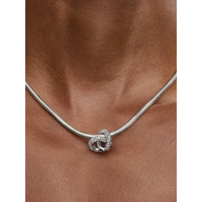 Pavé Infinity Knot Heart Charm - Image 2