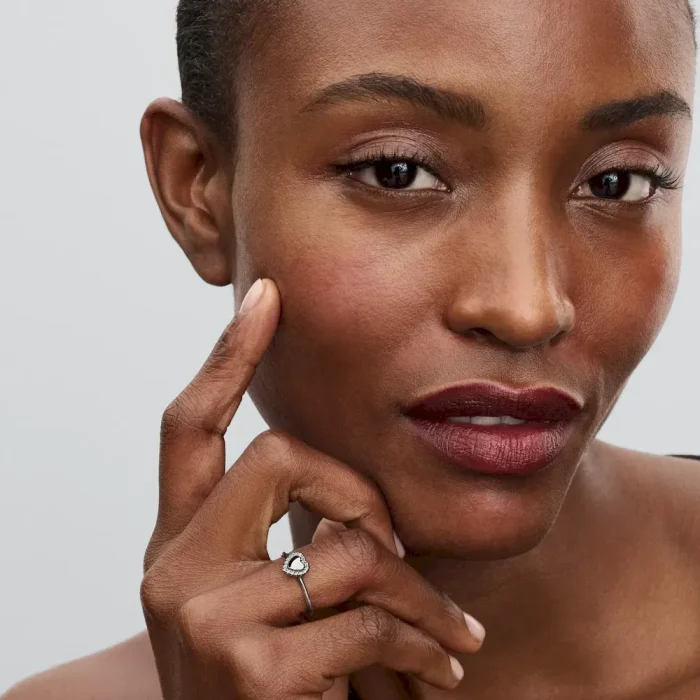 Engravable Heart Halo Ring - Image 3