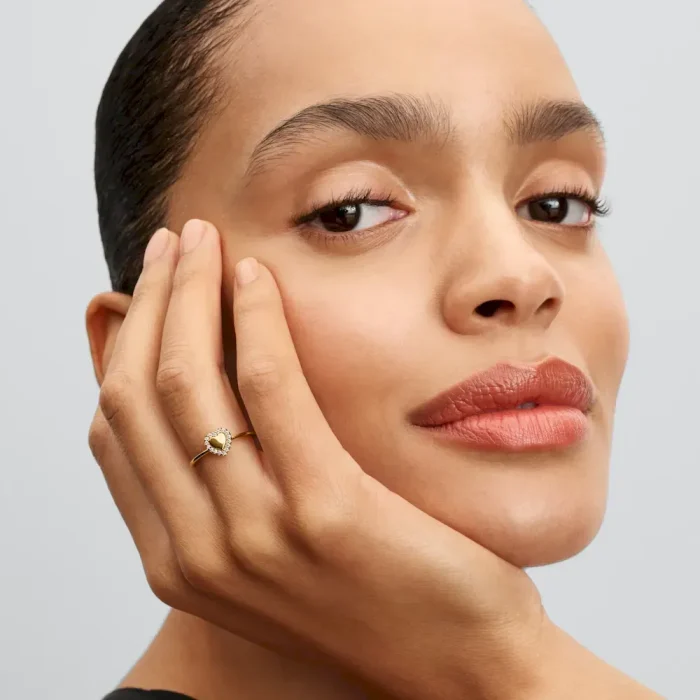 Engravable Heart Halo Ring - Image 3