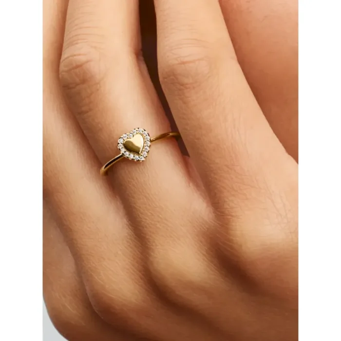 Engravable Heart Halo Ring - Image 2