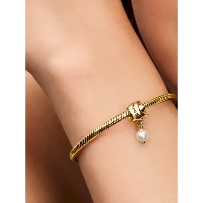 Treated Freshwater Cultured Pearl Ribbon Charm - Image 2