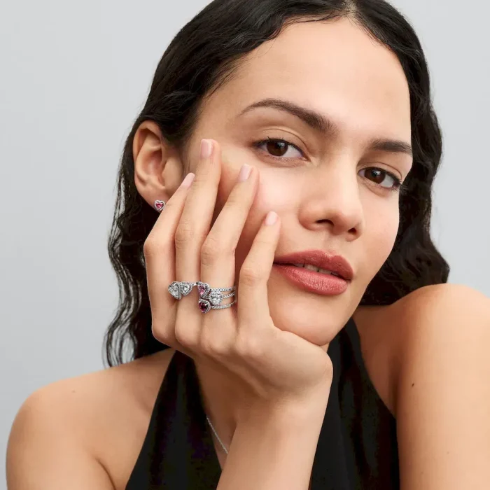 Pink Heart to Hearts Ring Set - Image 7