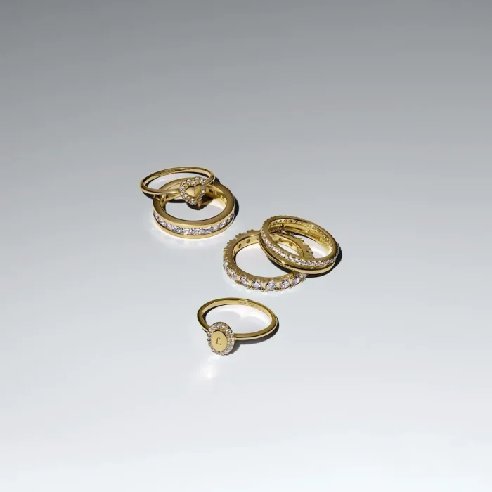 Engravable Heart Halo Ring - Image 6