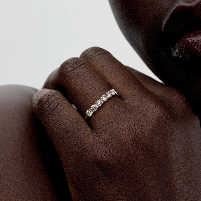 Pandora Era 14k Gold Lab-grown Diamond Half Eternity Band Ring - Image 3