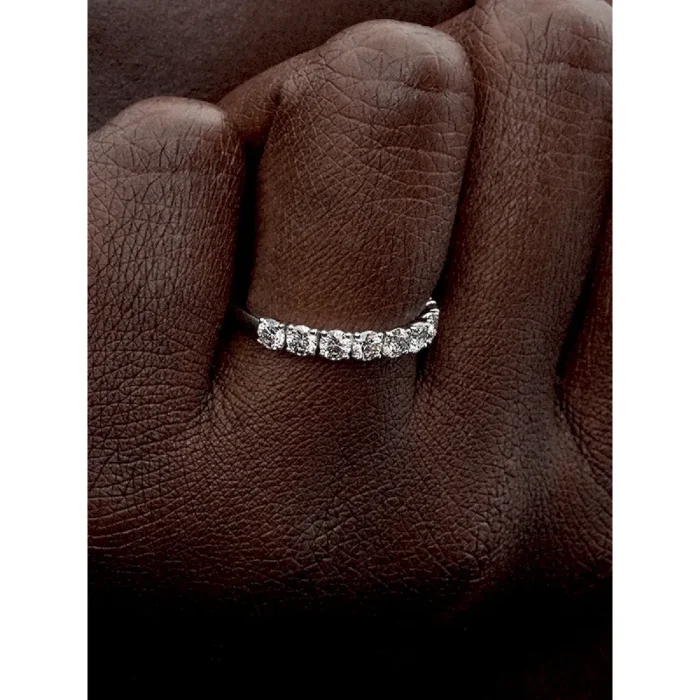 Pandora Era 14k White Gold Lab-grown Diamond Half Eternity Band Ring - Image 2