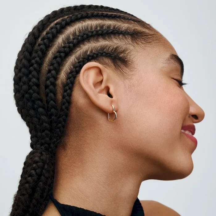 Asymmetrical Heart Hoop Earrings - Image 3