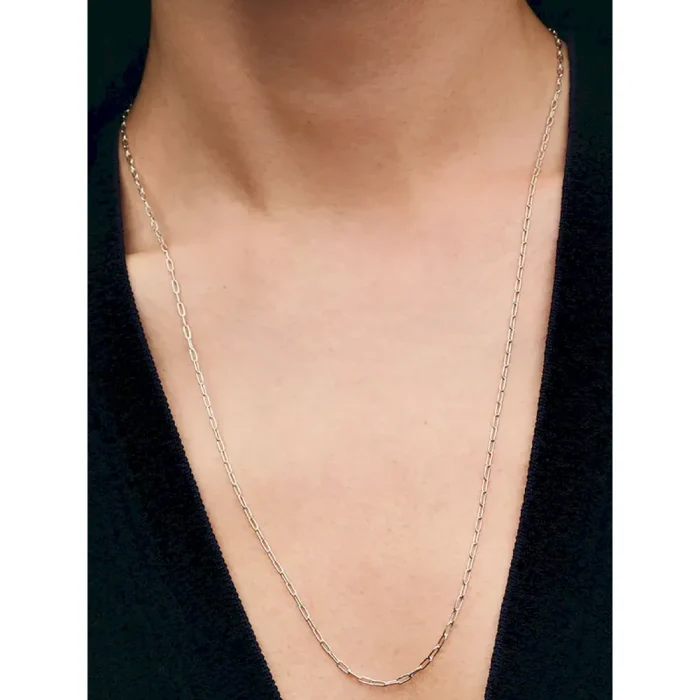 Elongated Link Chain Necklace - Image 2