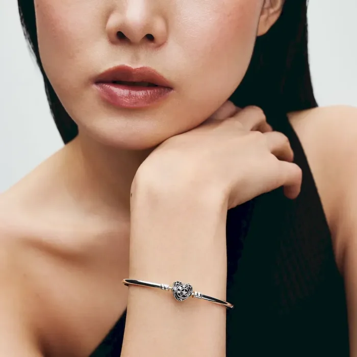 FINAL SALE - Celestial Heart Clasp Bangle - Image 3