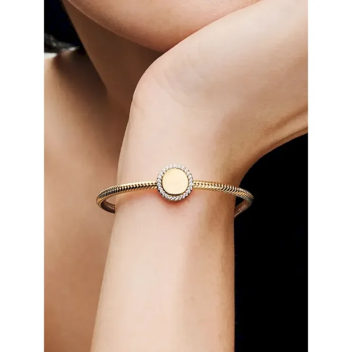 Engravable Sparkling Button Charm - Image 2