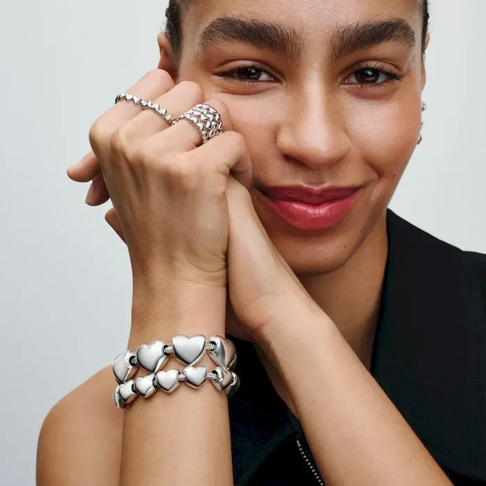 Silver Sparkling Bow Bracelet Set - Image 18