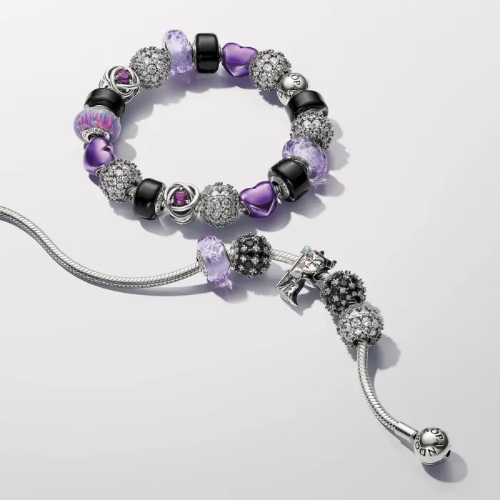 Wavy Lavender Murano Glass Charm - Image 7