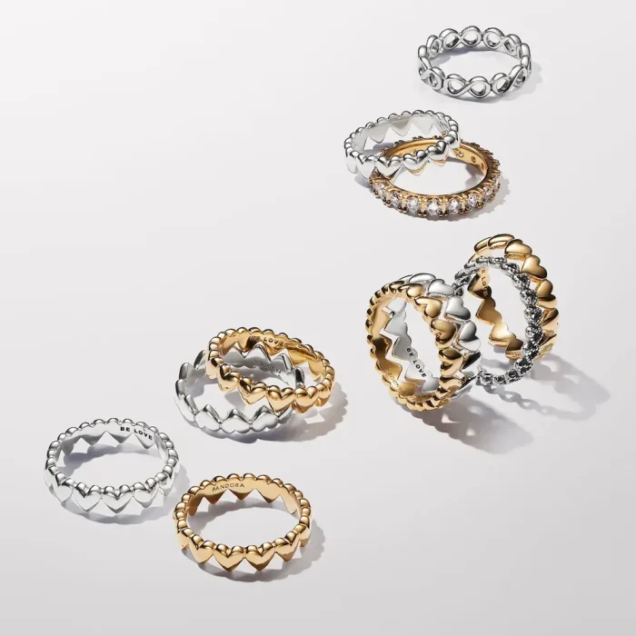 Row of Hearts Ring - Image 7