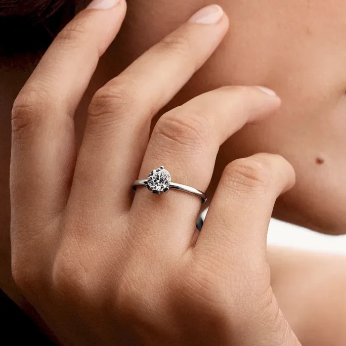 Pandora Nova 14k White Gold Lab-grown Diamond Ring - Image 5