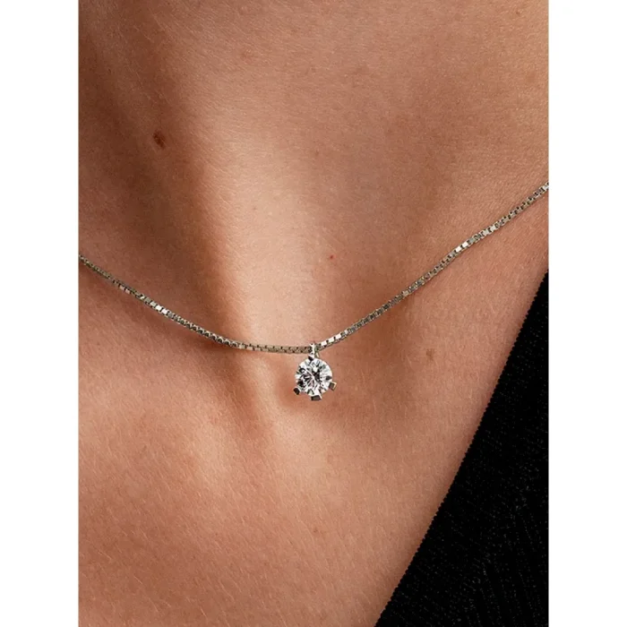 Pandora Nova 14k White Gold Lab-grown Diamond Pendant Necklace - Image 2