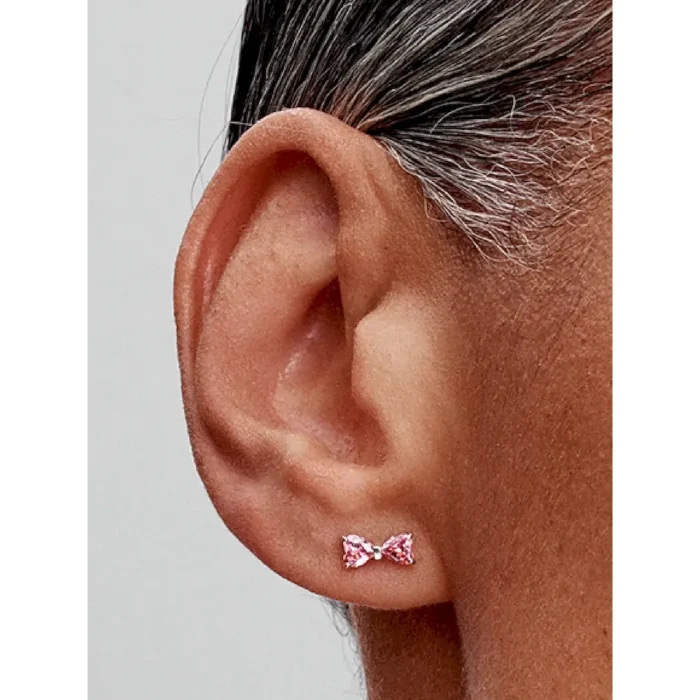 Sparkling Bow Stud Earring Set - Image 5