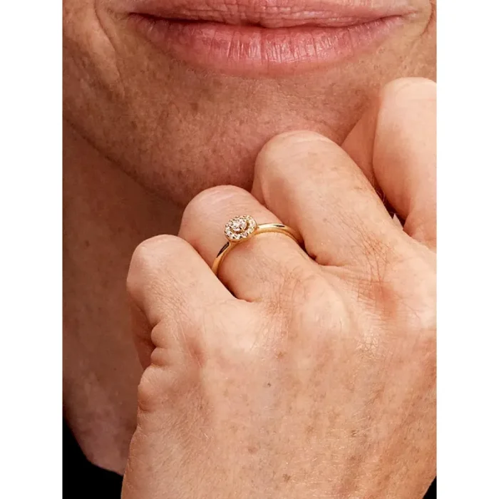 Golden Pave Halo Jewelry Set - Image 8