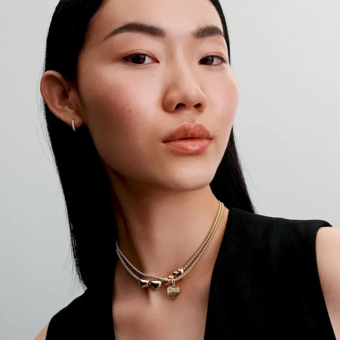 BE LOVE Engravable Golden Love Heart Charm Bracelet Set - Image 6