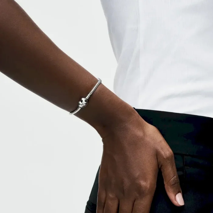 Moments Heart & Snake Chain Bracelet - Image 4